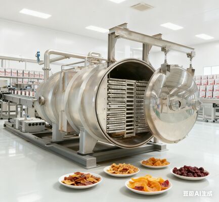 Мощный лиофилизатор на 180 кг для промышленного использования, с конструкцией из нержавеющей стали и точным контролем температуры для стабильного качества