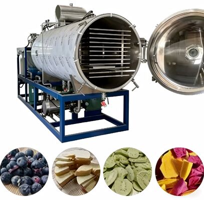 Промышленная сублимационная сушилка с автоматическим режимом работы, уровнем шума 70 дБ и вакуумом ниже 13 Па, подходящая для промышленного использования