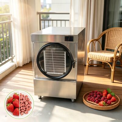 20 to 25kg Capacity Mini Freeze Dryer Built from SUS304 Stainless Steel Ensuring Long Lasting Performance and Reliability 20 до 25кг. Качество мини-фриз-сушилки построена из SUS304 нержавеющей стали, обеспечивая долговечную производительность и надежность